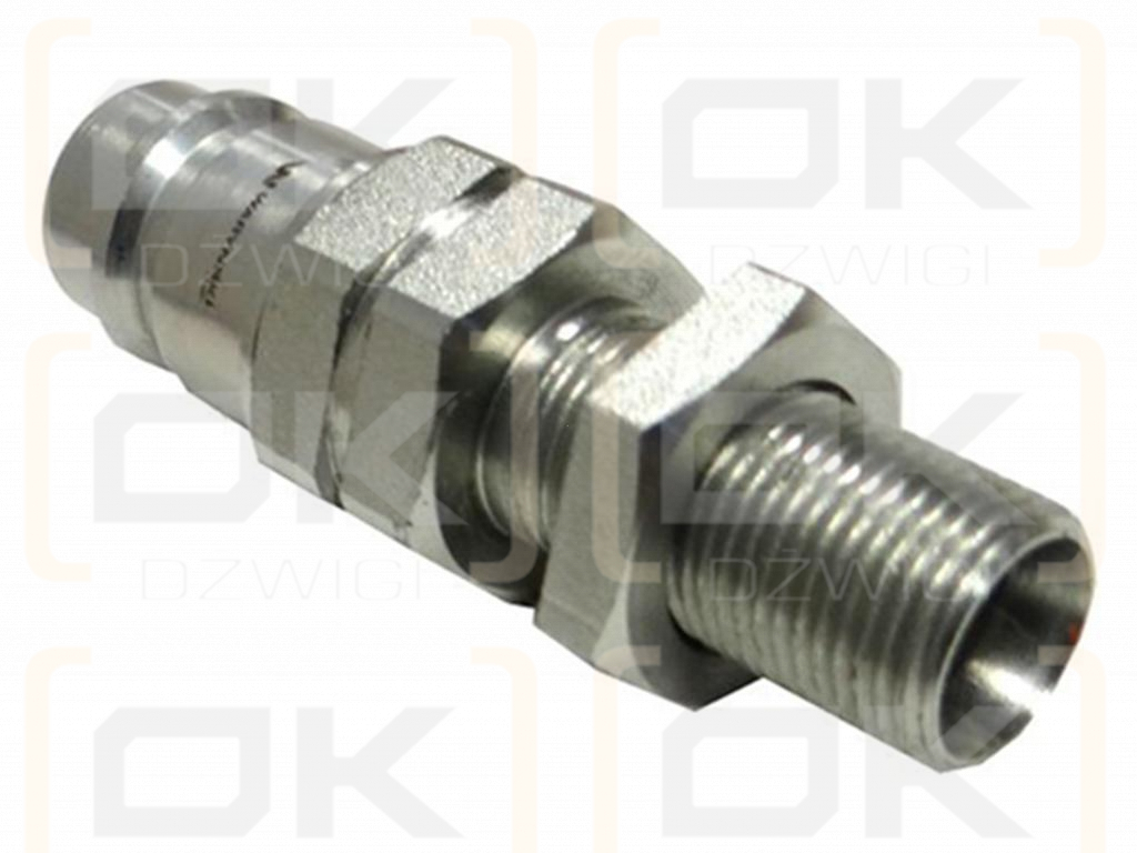 Hydraulic quick coupler long plug M18x1.5 external thread EURO (9100818W) (ISO 7241-A) Waryński (pack of 50)
