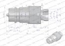 Szybkozłącze hydrauliczne wtyczka M18x1.5 gwint zewnętrzny EURO (9100818W) (ISO 7241-A) Waryński  (opakowanie 10szt)