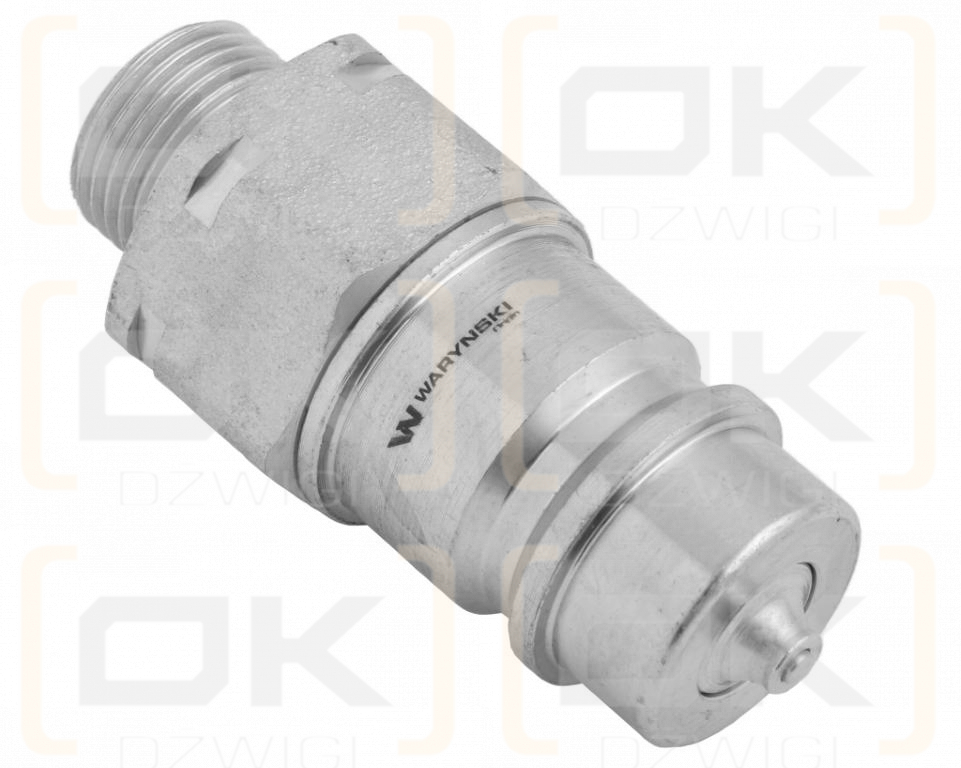 Szybkozłącze hydrauliczne wtyczka M18x1.5 gwint zewnętrzny EURO (9100818W) (ISO 7241-A) Waryński  (opakowanie 10szt)