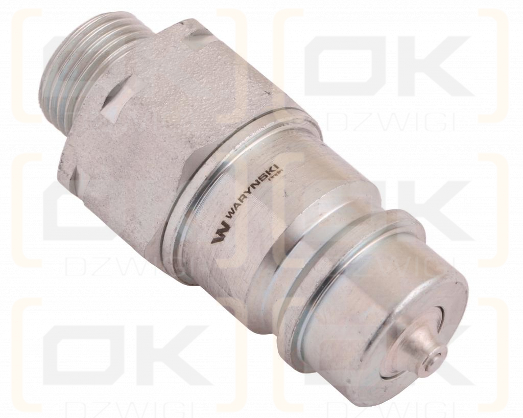 Szybkozłącze hydrauliczne wtyczka M18x1.5 gwint zewnętrzny EURO (9100818W) (ISO 7241-A) Waryński (opakowanie 50szt)