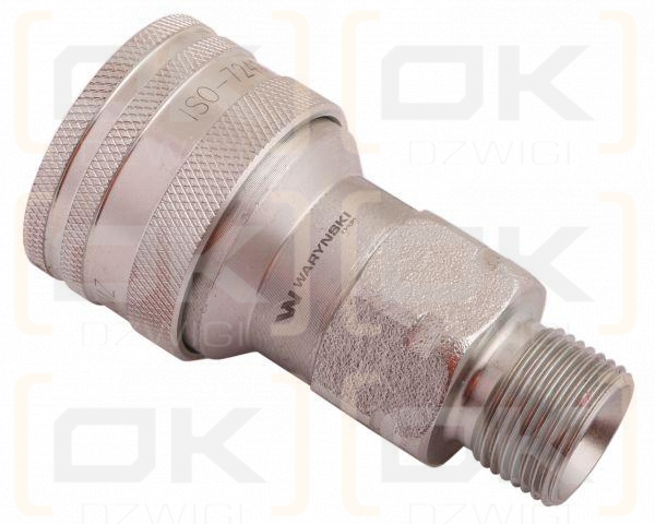 Szybkozłącze hydrauliczne gniazdo M20x1.5 gwint zewnętrzny EURO (ISO 7241-A) Waryński