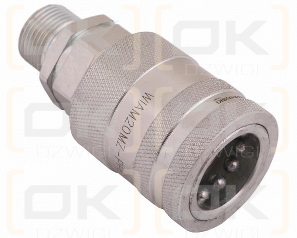 Szybkozłącze hydrauliczne gniazdo z eliminatorem ciśnienia M20x1.5 gwint zew. EURO PUSH-PULL (9100822G) (ISO 7241-A) Waryński