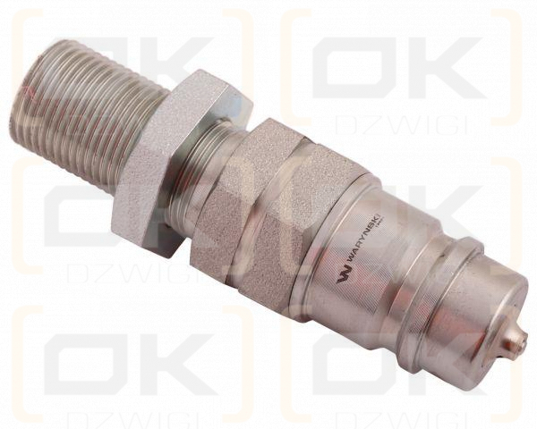 Szybkozłącze hydrauliczne wtyczka long z eliminatorem ciśnienia M20x1.5 gwint zewnętrzny EURO (ISO 7241-A) Waryński