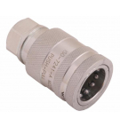 Szybkozłącze hydrauliczne gniazdo z eliminatorem ciśnienia M22x1.5 gwint wew. EURO PUSH-PULL (ISO 7241-A) Waryński