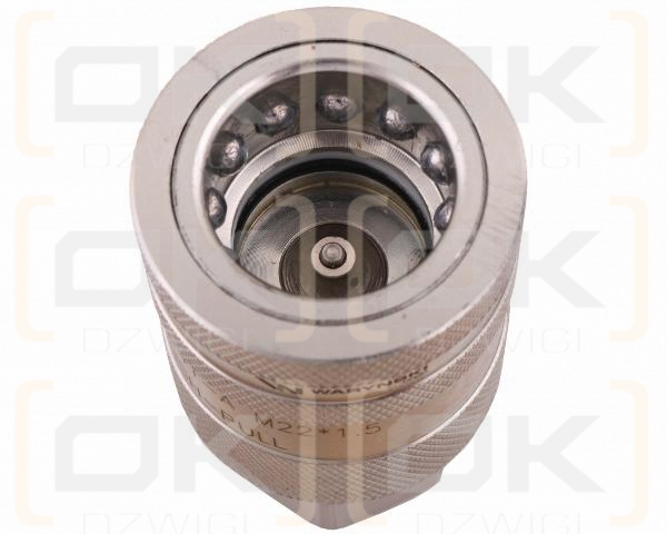 Szybkozłącze hydrauliczne gniazdo z eliminatorem ciśnienia M22x1.5 gwint wew. EURO PUSH-PULL (ISO 7241-A) Waryński