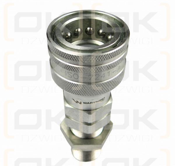 Szybkozłącze hydrauliczne gniazdo long M22x1.5 gwint zewnętrzny EURO (9100822GL) (ISO 7241-A) Waryński