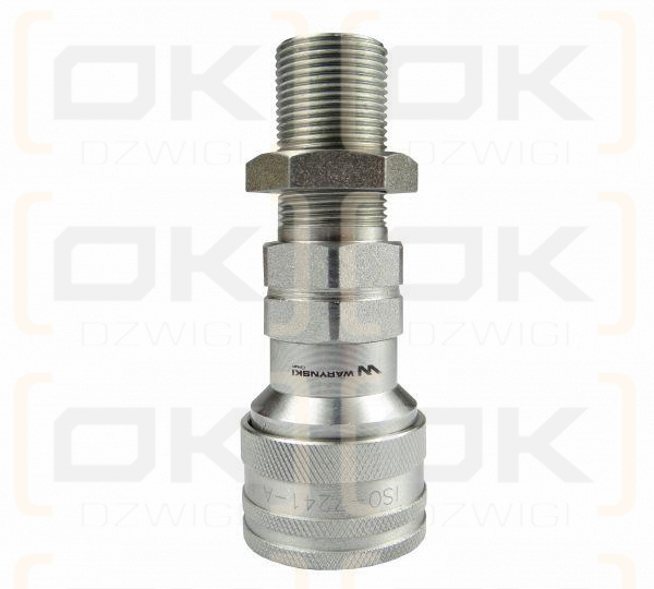 Szybkozłącze hydrauliczne gniazdo long M22x1.5 gwint zewnętrzny EURO (9100822GL) (ISO 7241-A) Waryński