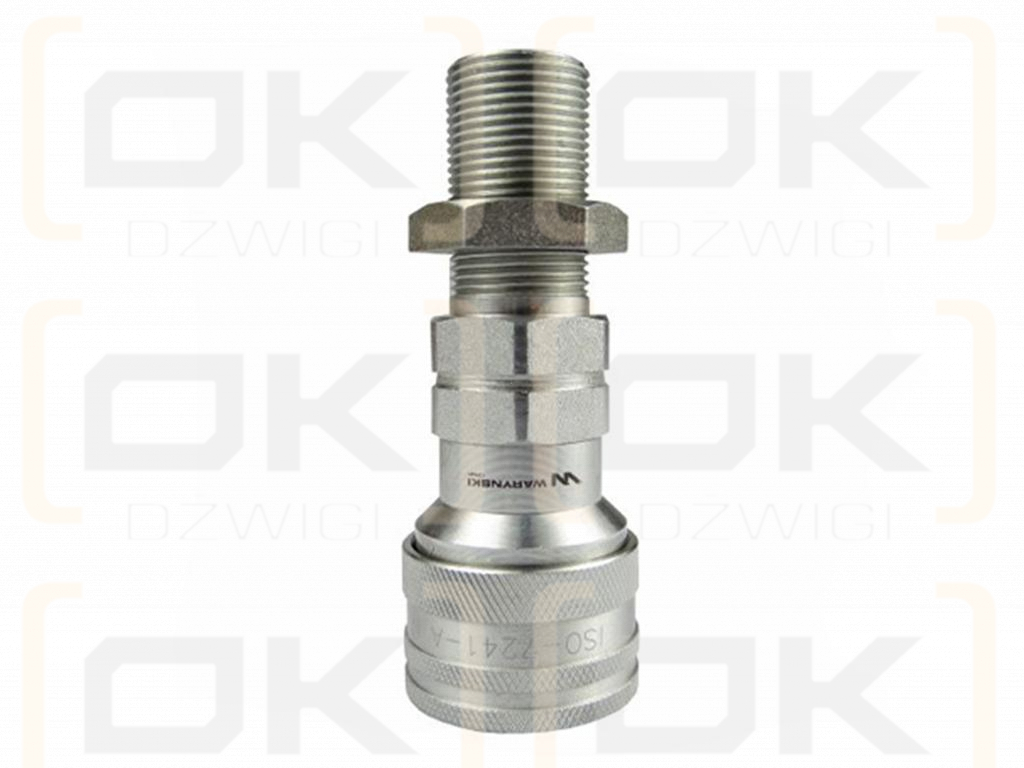 Hydraulic quick coupler socket long M22x1.5 external thread EURO (9100822GL) (ISO 7241-A) Waryński (pack of 10)