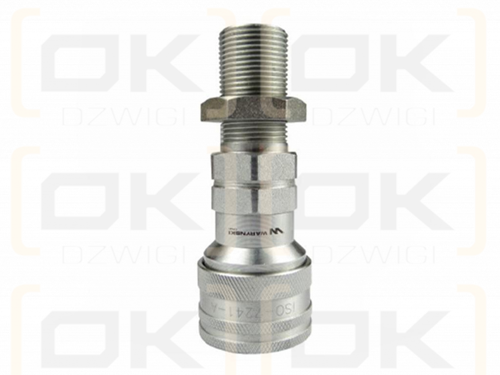 Hydraulic quick coupler socket long M22x1.5 external thread EURO (9100822GL) (ISO 7241-A) Waryński (pack of 50 pieces)