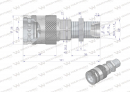 Szybkozłącze hydrauliczne gniazdo long z eliminatorem ciśnienia M22x1.5 gwint zew. EURO PUSH-PULL (9100822GL) (ISO 7241-A) Waryński