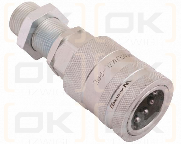 Szybkozłącze hydrauliczne gniazdo long z eliminatorem ciśnienia M22x1.5 gwint zew. EURO PUSH-PULL (9100822GL) (ISO 7241-A) Waryński