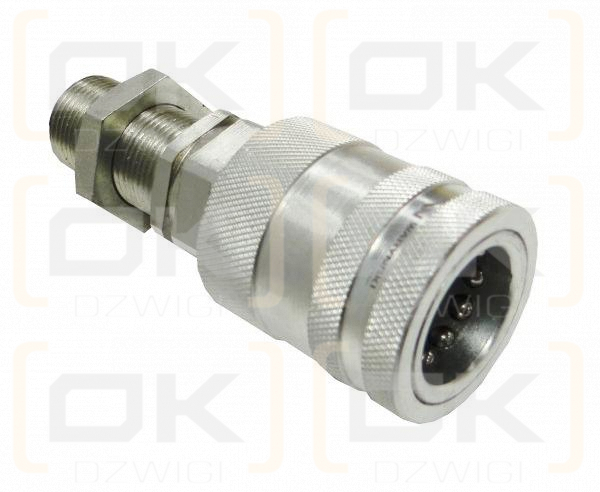 Szybkozłącze hydrauliczne gniazdo long M22x1.5 gwint zewnętrzny EURO PUSH-PULL (9100822GL) (ISO 7241-A) Waryński (opakowanie 50szt)