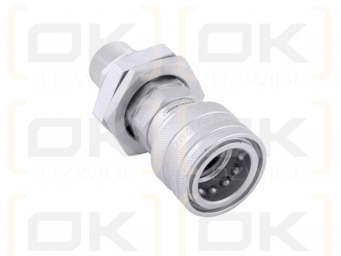 Szybkozłącze hydrauliczne gniazdo long M22x1.5 gwint zewnętrzny EURO (Adaptacja starego typu 504900) (9199822G/ST) (ISO 7241-A) Waryński  (opakowanie 10szt)