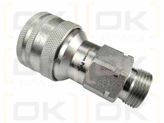 Szybkozłącze hydrauliczne gniazdo M22x1.5 gwint zewnętrzny EURO (9100822G) (ISO 7241-A) Waryński  (opakowanie 10szt)
