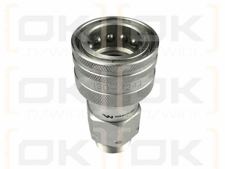 Szybkozłącze hydrauliczne gniazdo M22x1.5 gwint zewnętrzny EURO (9100822G) (ISO 7241-A) Waryński  (opakowanie 10szt)