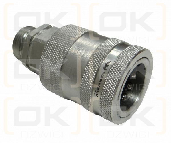 Szybkozłącze hydrauliczne gniazdo M22x1.5 gwint zewnętrzny EURO PUSH-PULL (9100822G) (ISO 7241-A) Waryński