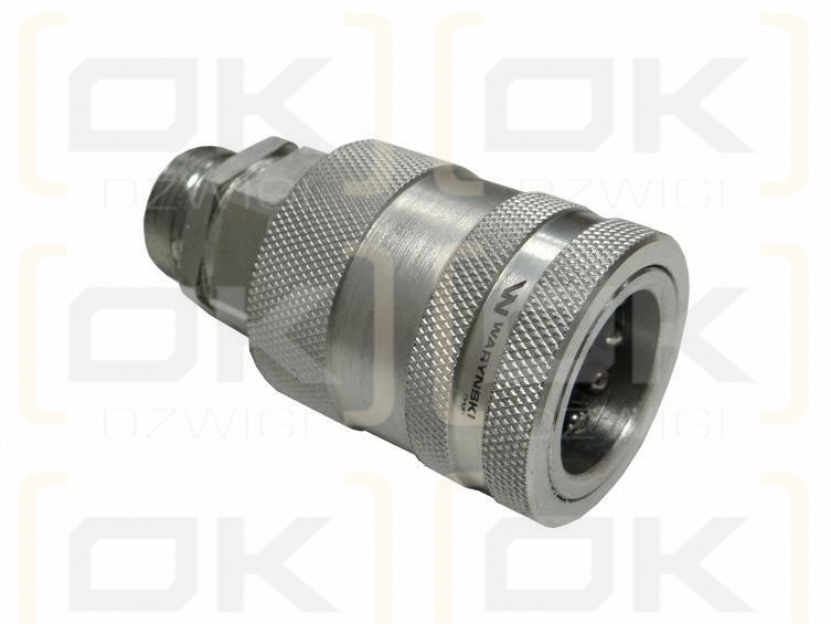 Szybkozłącze hydrauliczne gniazdo M22x1.5 gwint zewnętrzny EURO PUSH-PULL (9100822G) (ISO 7241-A) Waryński  (opakowanie 10szt)