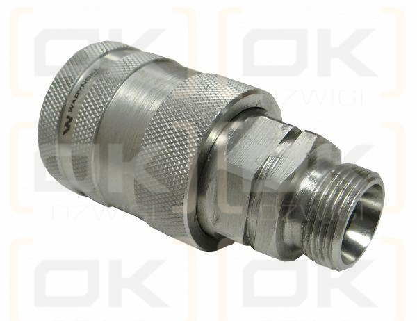 Szybkozłącze hydrauliczne gniazdo M22x1.5 gwint zewnętrzny EURO PUSH-PULL (9100822G) (ISO 7241-A) Waryński (opakowanie 50szt)