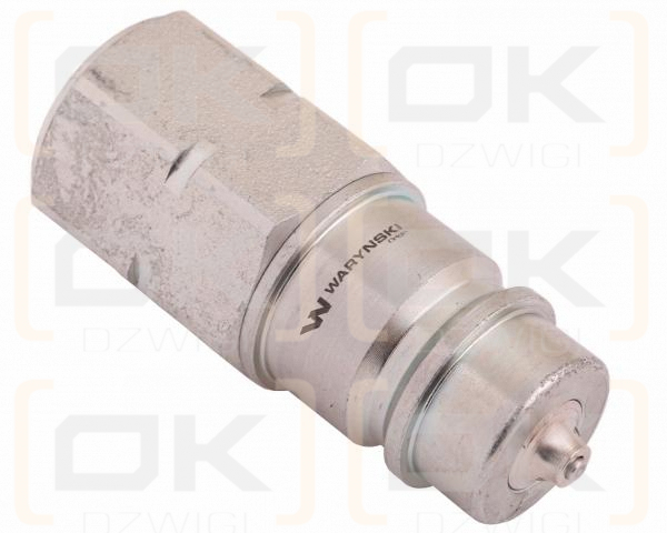 Szybkozłącze hydrauliczne wtyczka z eliminatorem ciśnienia M22x1.5 gwint wew. EURO (ISO 7241-A) Waryński