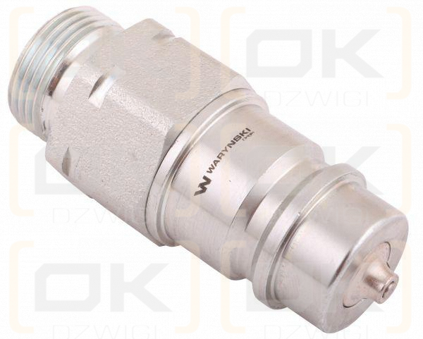 Szybkozłącze hydrauliczne wtyczka z eliminatorem ciśnienia M22x1.5 gwint zew. EURO (9100822W) (ISO 7241-A) Waryński