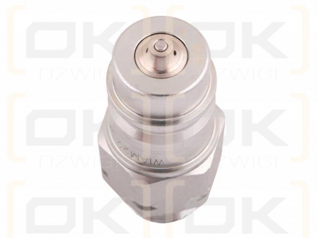 Hydraulic quick coupler plug with pressure eliminator M22x1.5 external thread EURO (9100822W) (ISO 7241-A) Waryński (pack of 10)