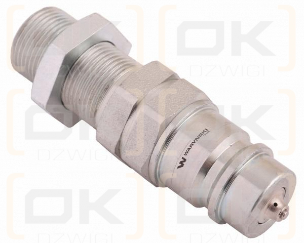 Szybkozłącze hydrauliczne wtyczka long z eliminatorem ciśnienia M22x1.5 gwint zew. EURO (9100822W) (ISO 7241-A) Waryński