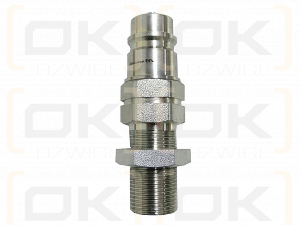 Hydraulic quick coupler plug long M22x1.5 external thread EURO (9100822W) (ISO 7241-A) Waryński (pack of 10)