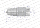 Szybkozłącze hydrauliczne wtyczka  ISO 7241-A EURO XGE18LR-1/2