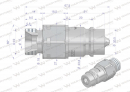 Szybkozłącze hydrauliczne wtyczka G1/2
