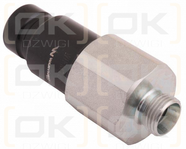 Szybkozłącze hydrauliczne suchoodcinające wtyczka M18x1.5 12L gwint zewnętrzny ISO16028 Waryński