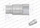 Szybkozłącze hydrauliczne suchoodcinające wtyczka G1/2