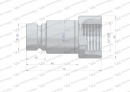 Szybkozłącze hydrauliczne suchoodcinające (rozmiar 1/2) wtyczka G3/4