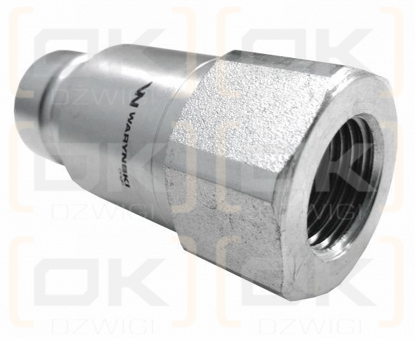 Szybkozłącze hydrauliczne suchoodcinające wtyczka G1/4