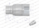 Szybkozłącze hydrauliczne suchoodcinające wtyczka G3/4
