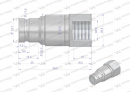 Szybkozłącze hydrauliczne suchoodcinające wtyczka G3/8