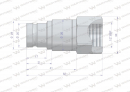 Szybkozłącze hydrauliczne suchoodcinające (rozmiar 3/8) wtyczka G1/2
