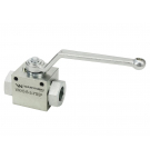 3-Wege-Hydraulikkugelhahn 3/2 - 3/4" BSP mit Befestigungslöchern 315 bar Waryński
