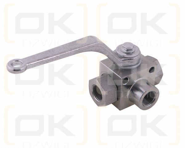 Zawór kulowy hydrauliczny 3-drogowy 3/2 - 3/8