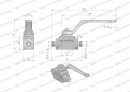 Zawór kulowy hydrauliczny 2-drogowy 2/2 M14x1.5 08L z otworami mocującymi 500 bar Waryński