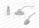 Zawór kulowy hydrauliczny 2-drogowy 2/2 M16x1.5 10L z otworami mocującymi 500 bar Waryński
