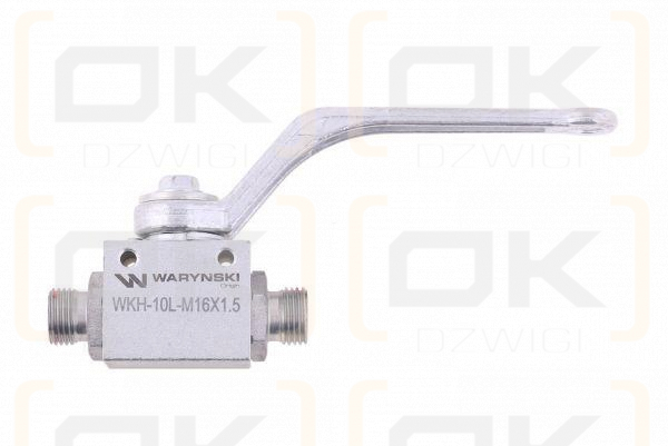 Zawór kulowy hydrauliczny 2-drogowy 2/2 M16x1.5 10L z otworami mocującymi 500 bar Waryński