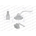Zawór kulowy hydrauliczny 2-drogowy 2/2 M18x1.5 12L z otworami mocującymi 500 bar Waryński
