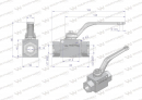 Zawór kulowy hydrauliczny 2-drogowy 2/2 - 1/2