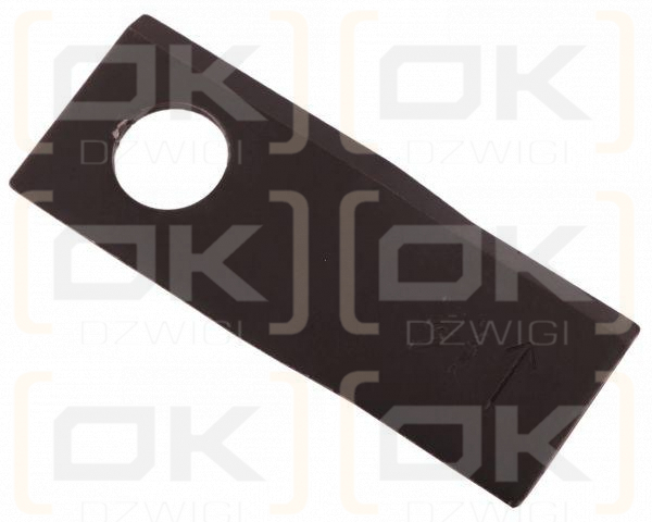 Nóż. nożyk kosiarka lewy 100x40x3mm otwór 19 zastosowanie 580290966 BCS Sipma WARYŃSKI ( sprzedawane po 25 )