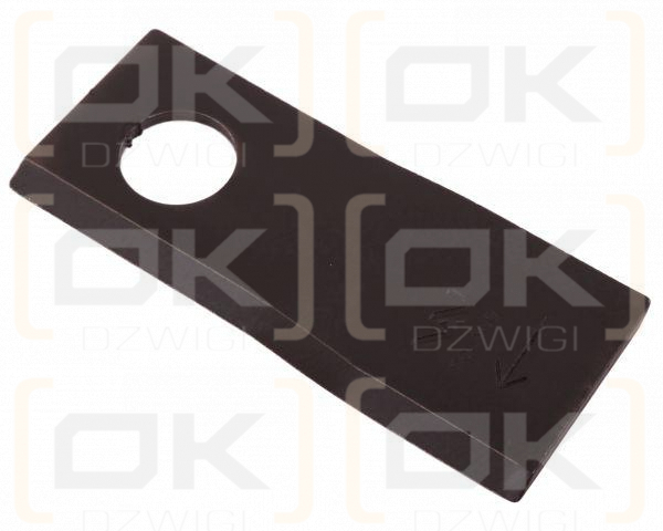 Nóż. nożyk kosiarka prawy 100x40x3mm otwór 19 zastosowanie 580290955 BCS Sipma WARYŃSKI ( sprzedawane po 25 )