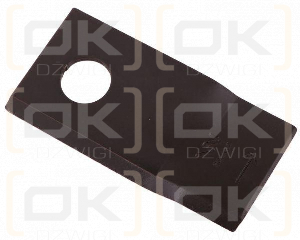 Nóż. nożyk kosiarka lewy 100x48x3mm otwór 19 zastosowanie 9041787 9527290 Claas WARYŃSKI ( sprzedawane po 25 )