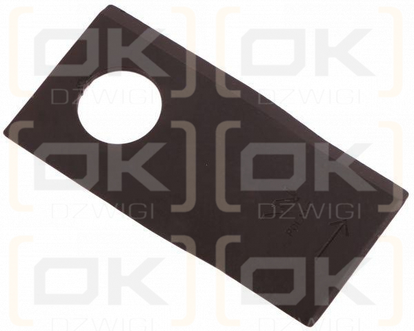 Nóż. nożyk kosiarka lewy 100x48x3mm otwór 23 zastosowanie T683L Mortl WARYŃSKI ( sprzedawane po 25 )