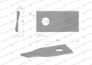 Nóż. nożyk kosiarka prawy 100x48x3mm otwór 19 zastosowanie 9041777 9527280 Claas WARYŃSKI ( sprzedawane po 25 )