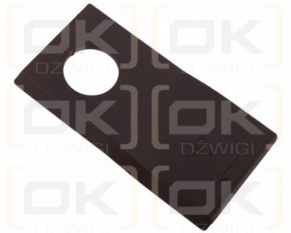 Nóż. nożyk kosiarka prawy 100x48x3mm otwór 23 zastosowanie T683R Mortl WARYŃSKI ( sprzedawane po 25 )