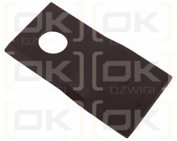 Nóż. nożyk kosiarka prawy 100x48x3mm otwór 19 zastosowanie 570418 Niemeyer WARYŃSKI ( sprzedawane po 25 )